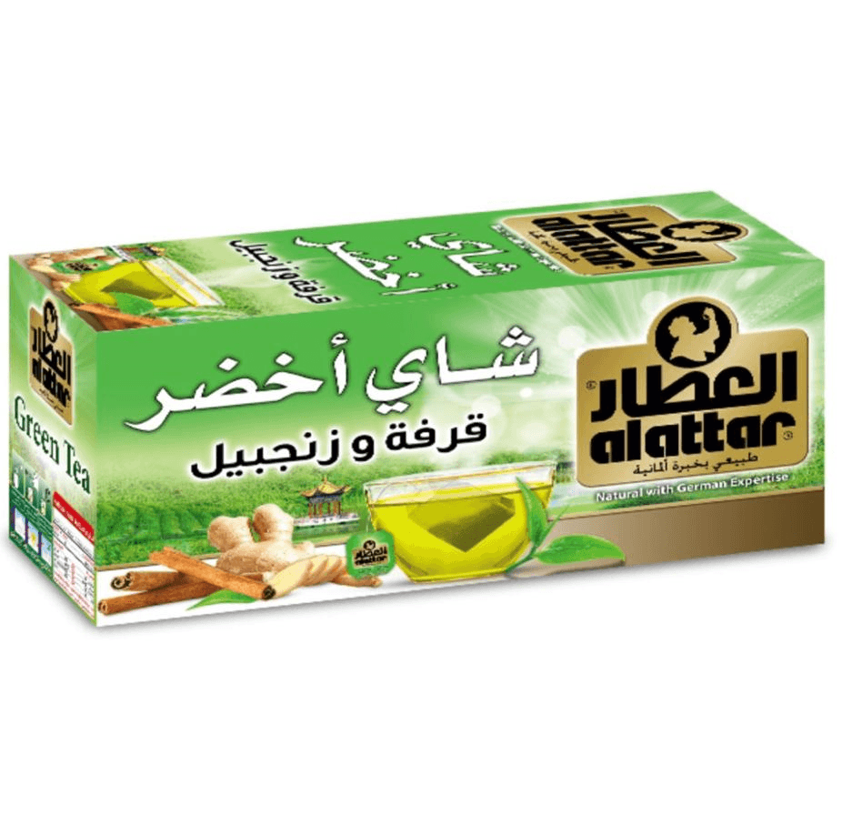 Al Attar Green Tea Cinnamon & Ginger 20 Bags