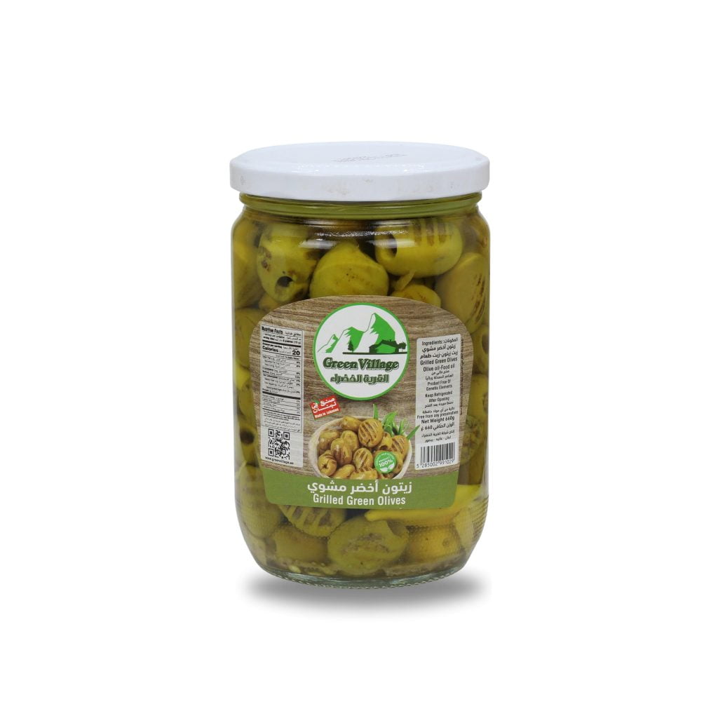 Grilled Green Olives Mixed 660g زيتون أخضر مشوي 660بالخلطة غ